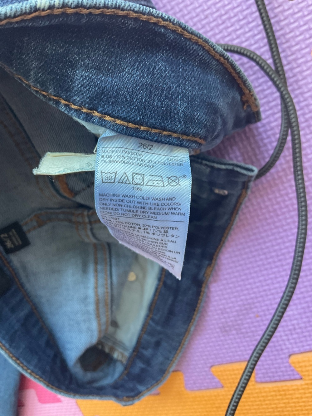🍊Timeless Classic Banana Republic Dark Blue High-Rise Wide Leg Crop Jeans Size 2 - Picture 4 of 7